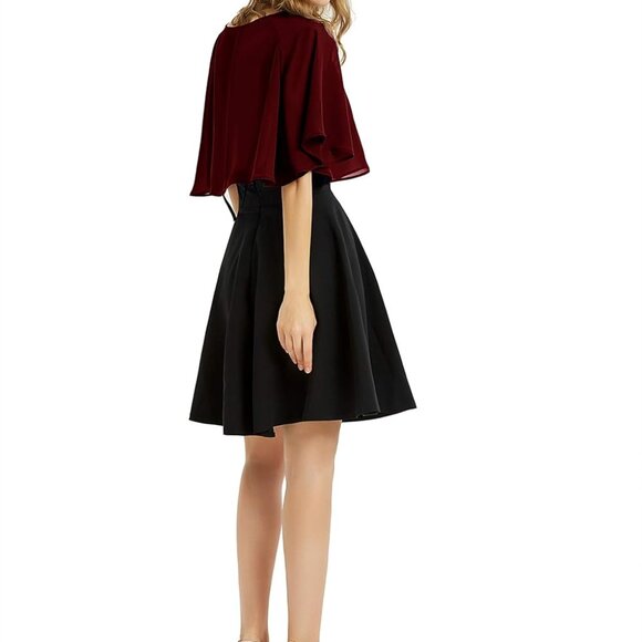 Women's Soft Chiffon Shawl Wraps Shrug for Evening Dress Wedding Cape Bolero Fla - Picture 6 of 6